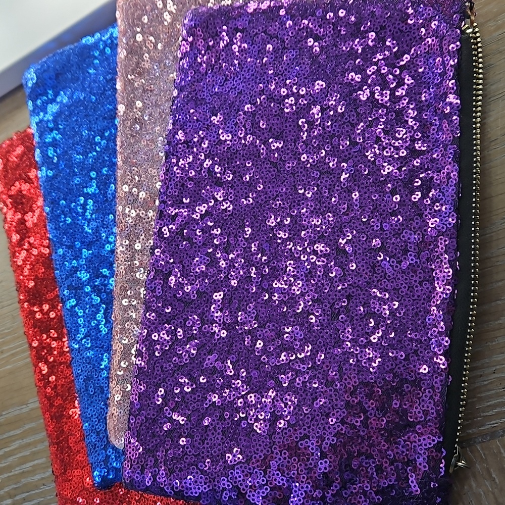 LARGE SEQUIN BLING COSMETIC MAKEUP BAGS